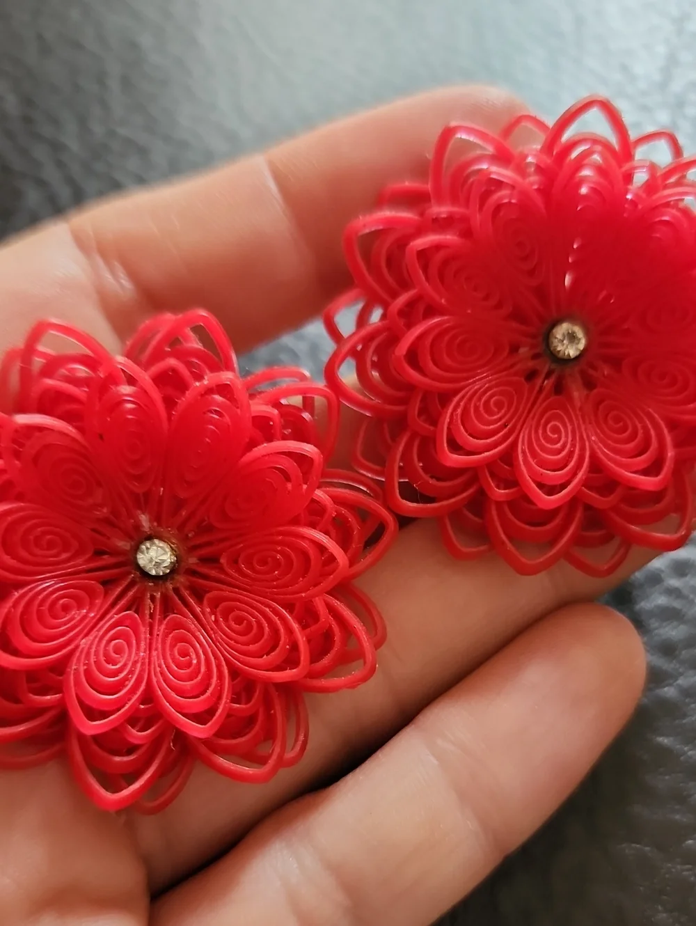 VTG Flower Clip Earrings